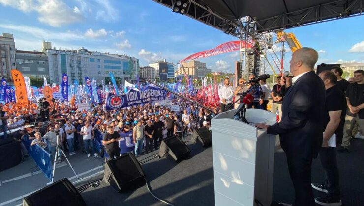 Türk-i̇ş’ten geçinemiyoruz mitingi yapıldı